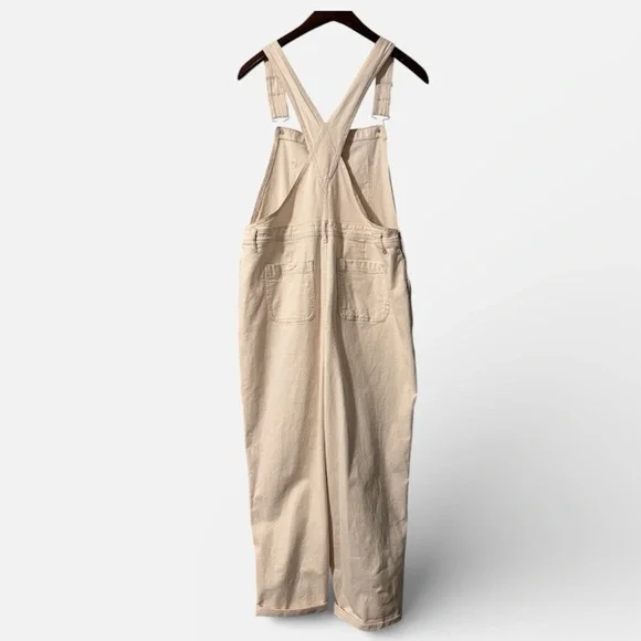 NWT Sonoma Women's Light Cream Overalls NWT Size Large - Picture 5 of 8